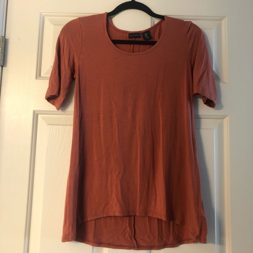 Small Pink Flowy Short Sleeve Top